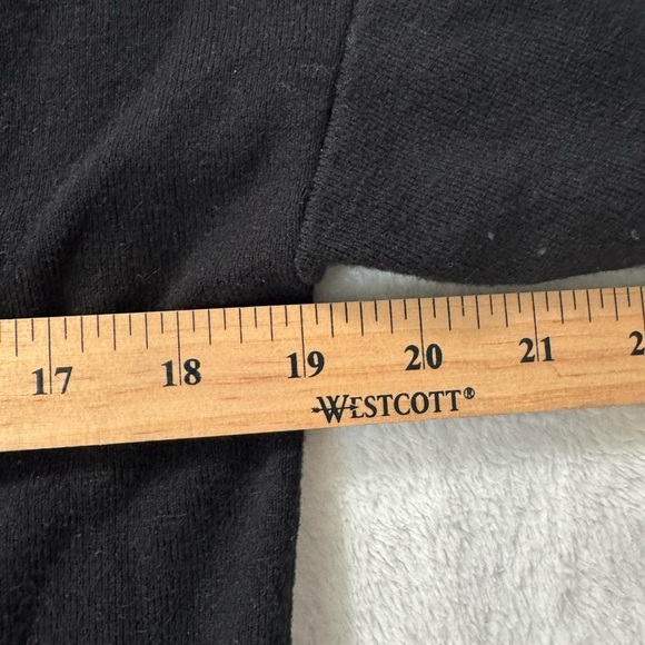 Ralph Lauren Black Knit Cotton-Blend Dress with Petal Sleeves - Picture 6 of 7